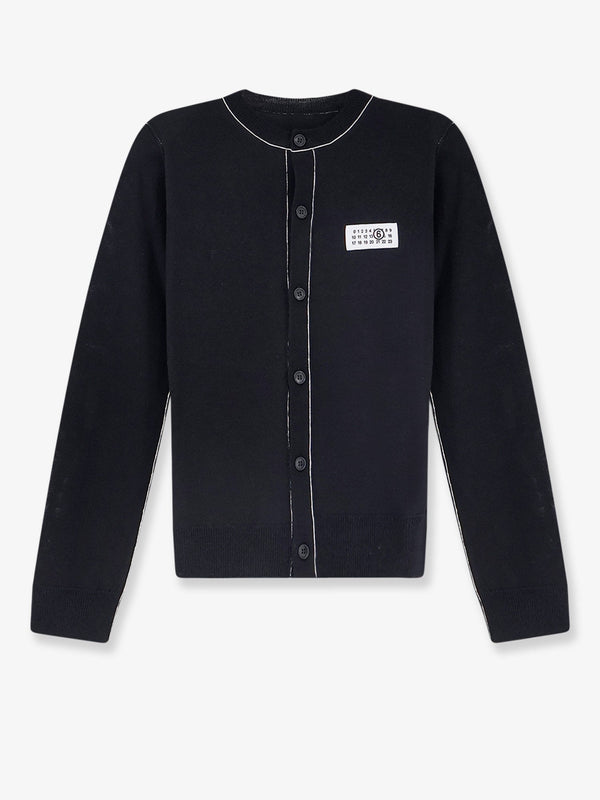 Cardigan Wool-Blend Black Virgin Wool