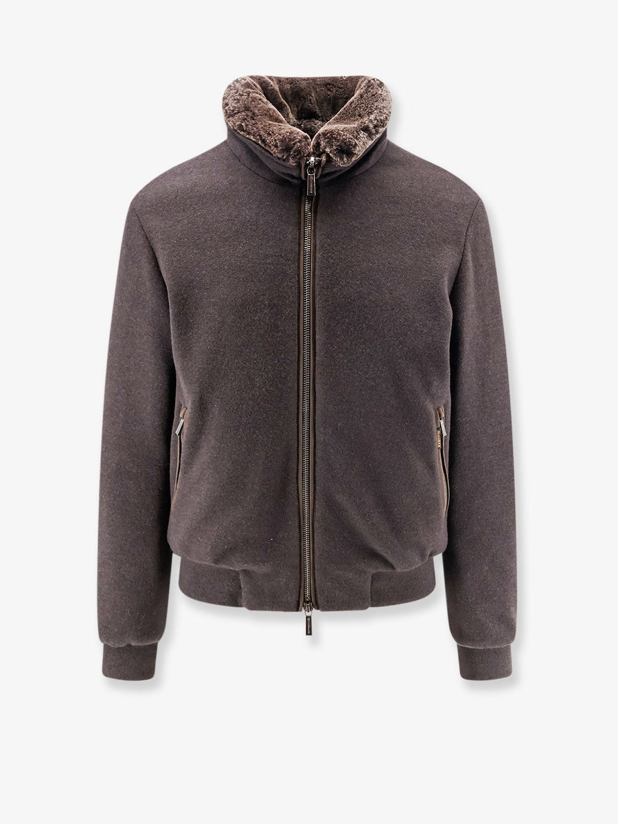 Jacket Bellati-Mrw Brown Wool-Cashmere Virgin Wool