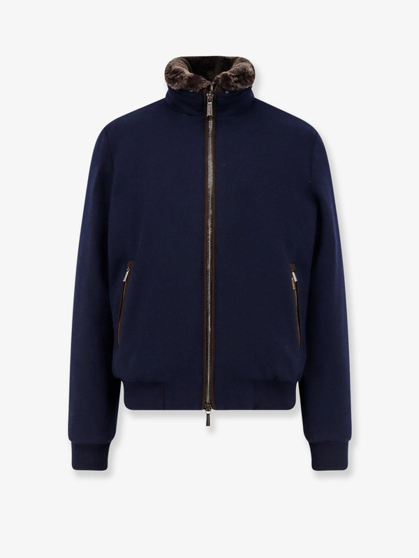 Wool And Cashmere Jacket Bellati-Mrw Blue Virgin