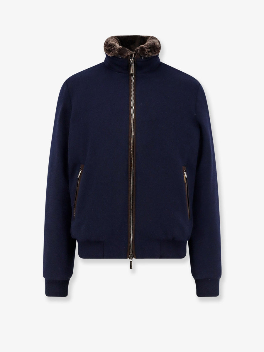 Wool And Cashmere Jacket Bellati-Mrw Blue Virgin