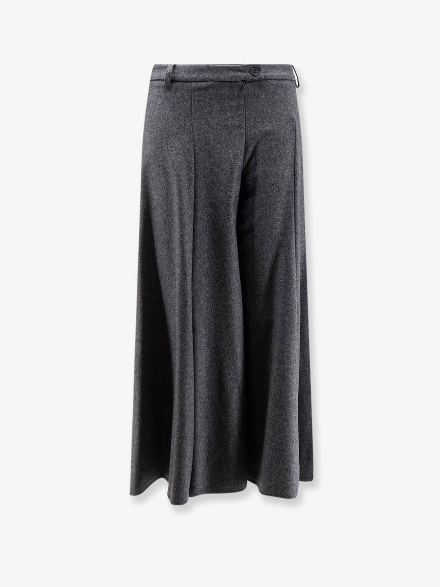Wool Blend Pantskirt Grey Trousers