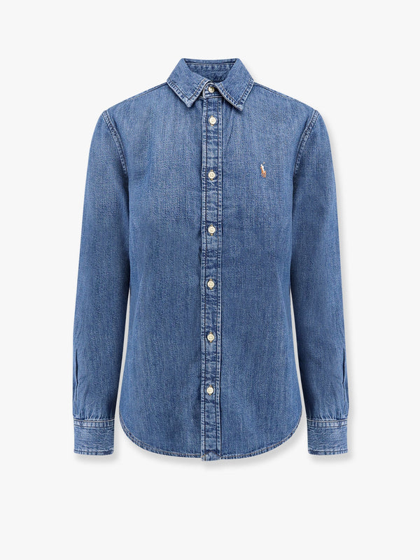 Denim Shirt Slim-Fit Blue Cotton