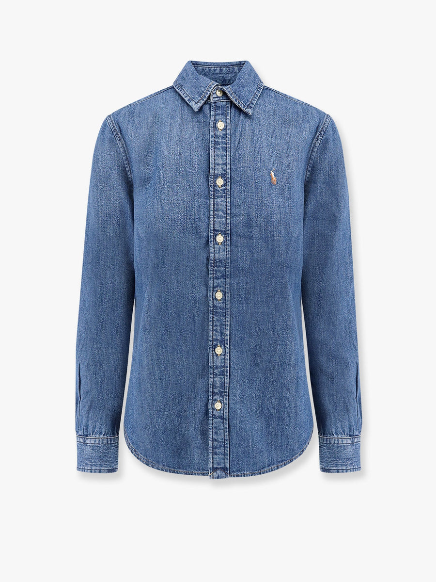Denim Shirt Slim-Fit Blue Cotton