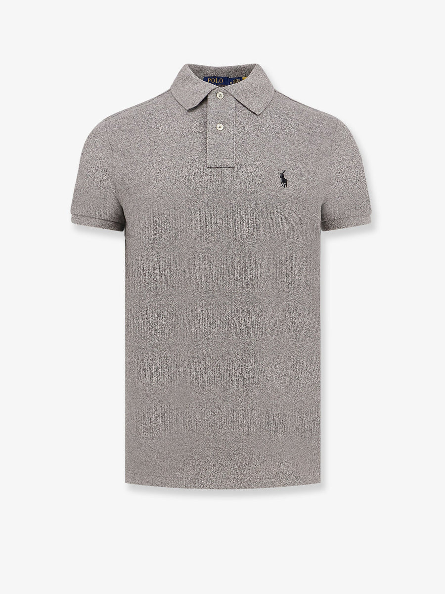 Polo Shirt Grey Cotton