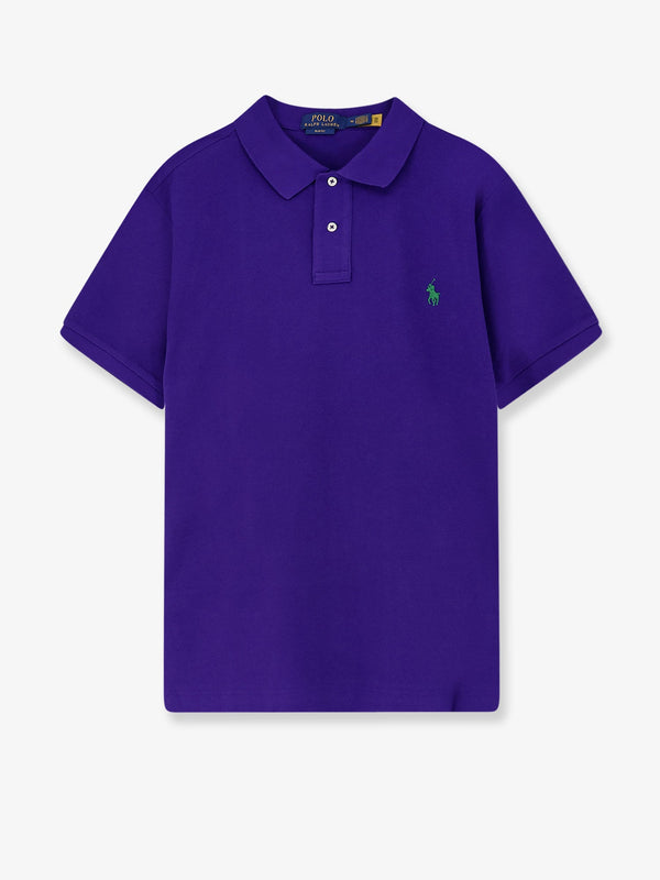 Cotton Polo Shirt Purple