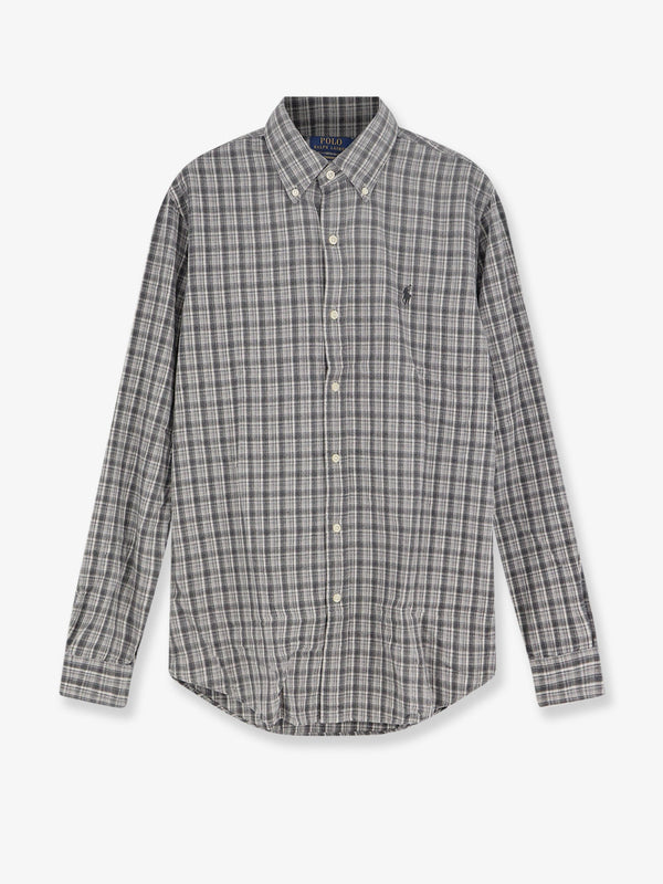 Shirt Custom Fit Grey Cotton