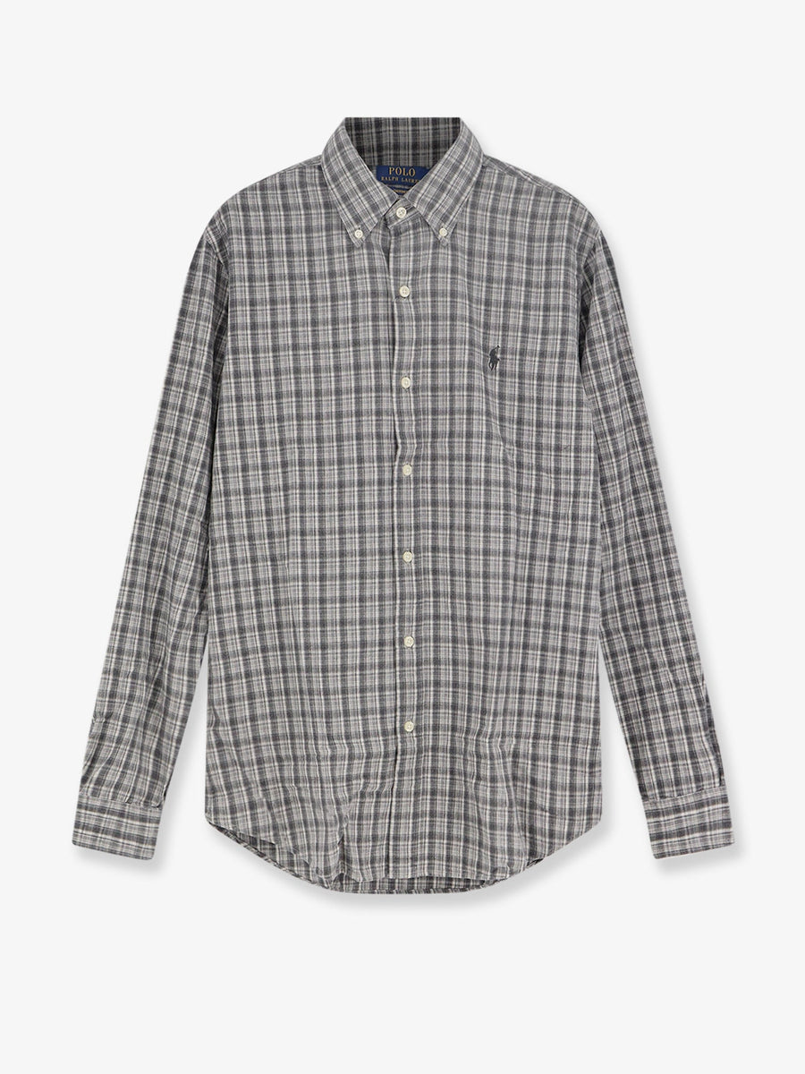 Shirt Custom Fit Grey Cotton