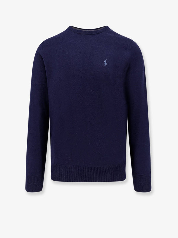 Crew-Neck Wool Sweater Blue