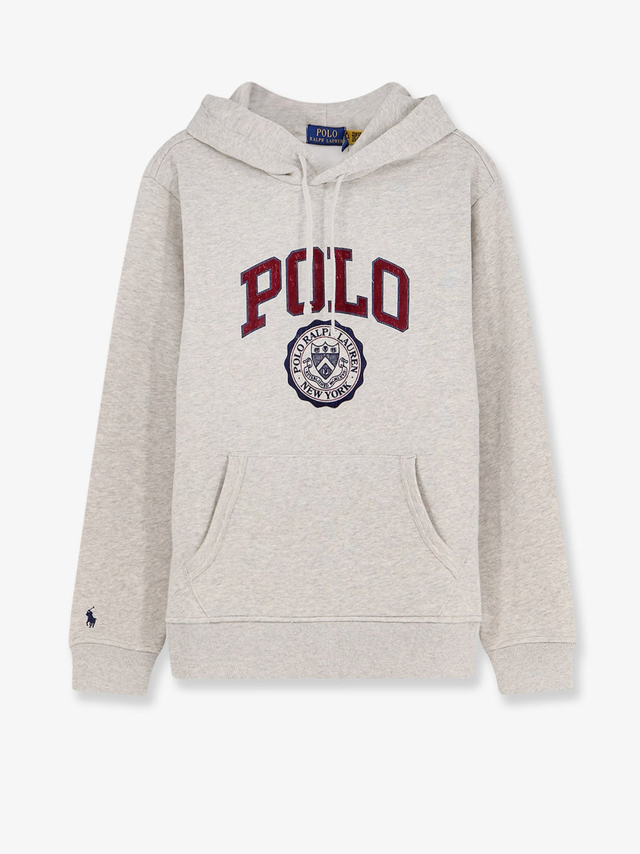 Hooded Cotton-Blend Sweatshirt Grey Sweatshirts