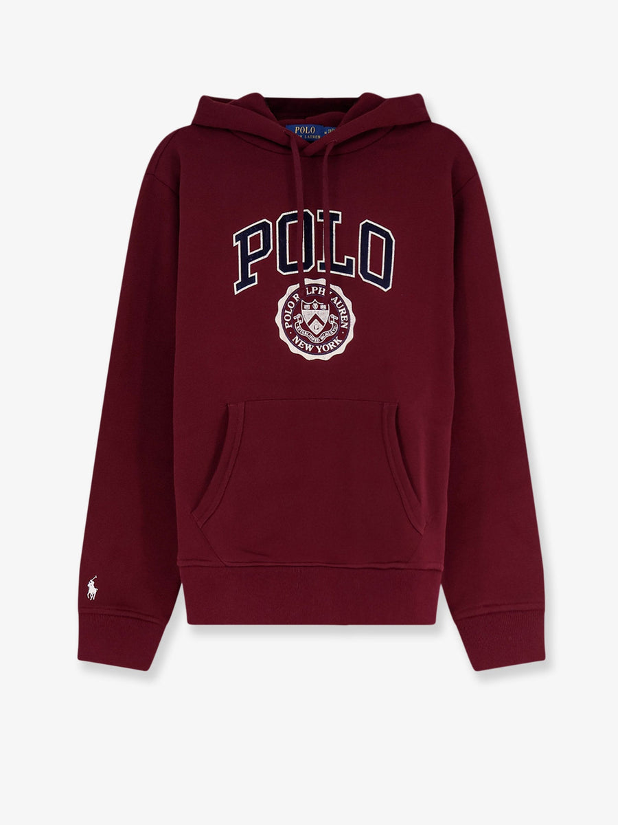 Hooded Cotton-Blend Sweatshirt Red Sweatshirts
