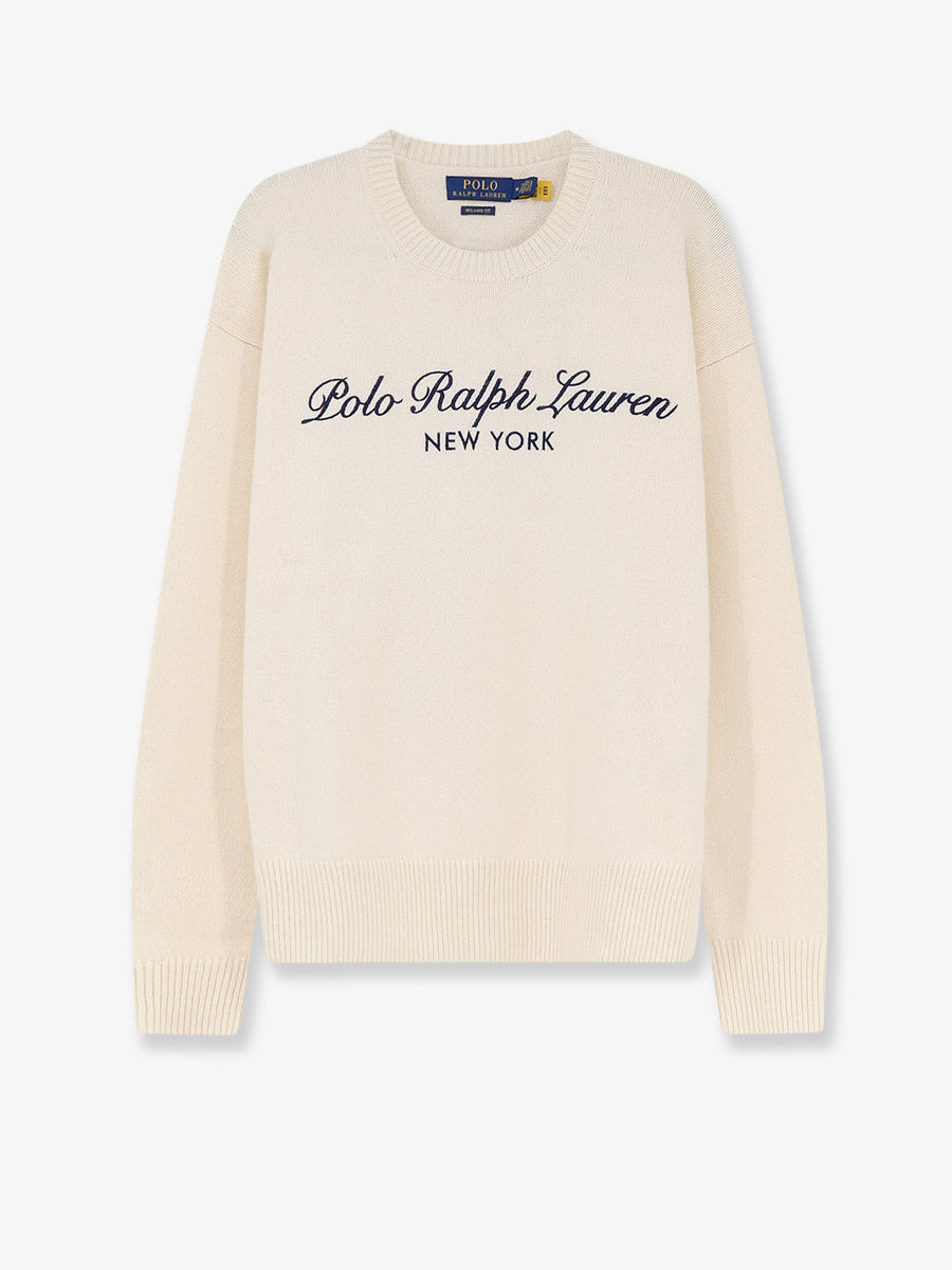 Wool And Cotton Blend Sweater Beige