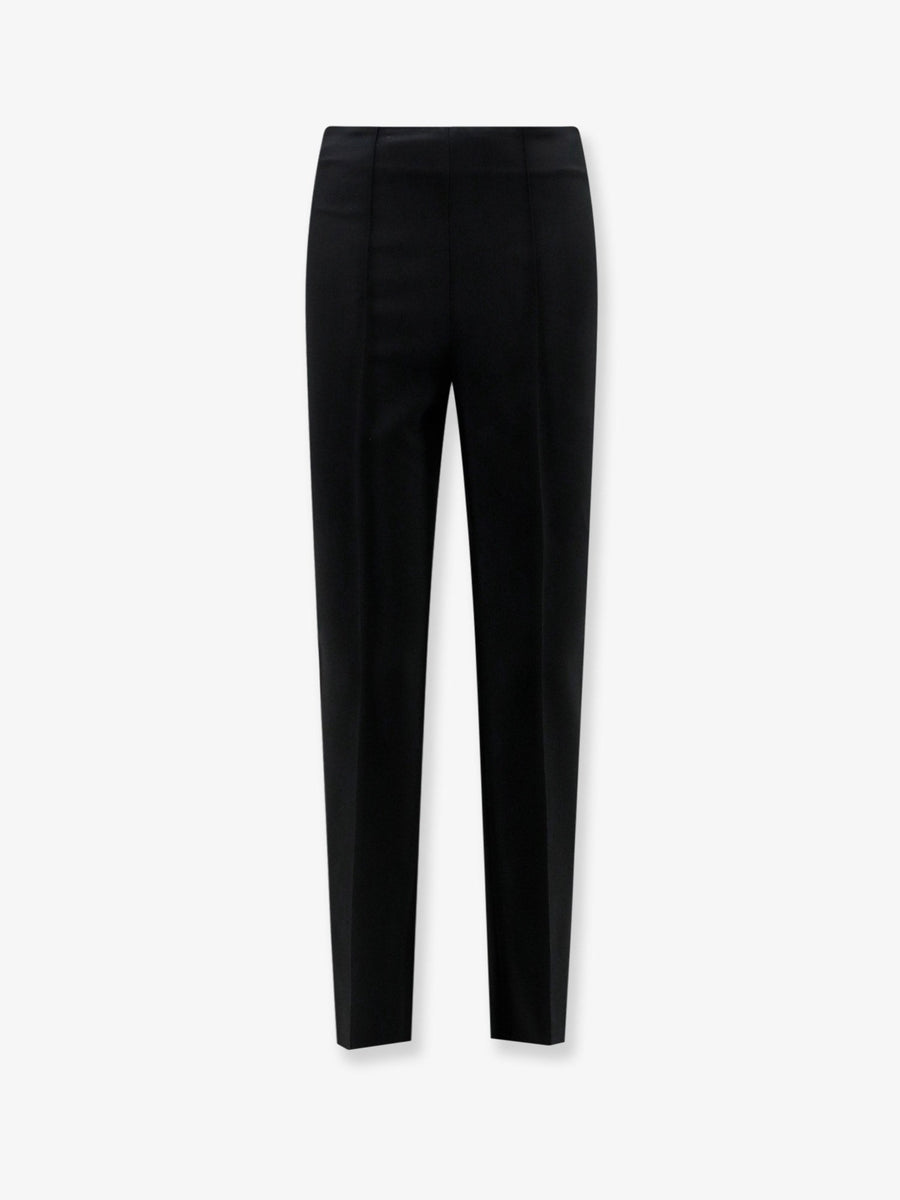 Trousers Cigarette Leg Black Viscose