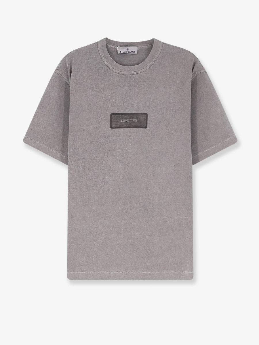 Cotton T-Shirt With Logo Detail Grey T-shirts