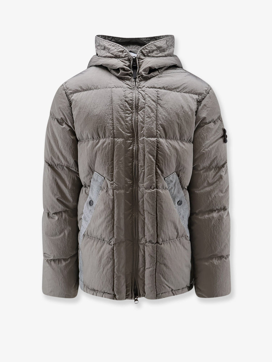 Down Jacket Nylon Metal Grey Recycled Polyamide