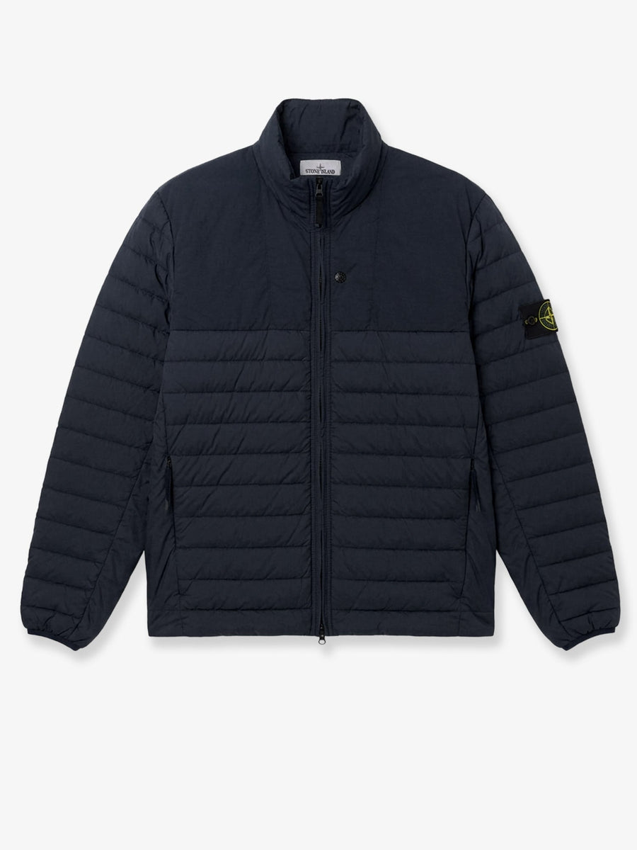 Down Jacket Seamless Tunnel Nylon Blue Polyamide