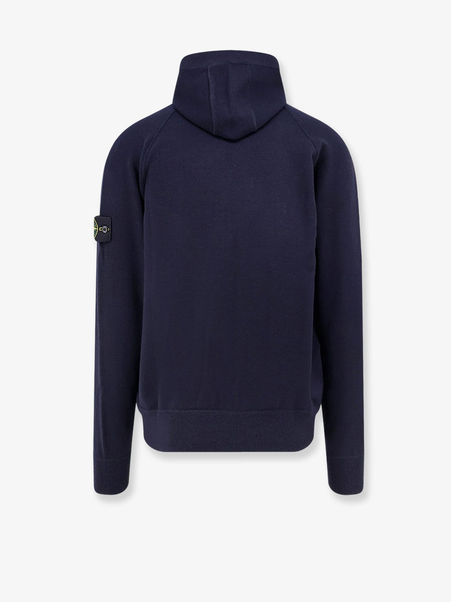 Sweatshirt Wool-Blend Blue Virgin Wool Sweatshirts