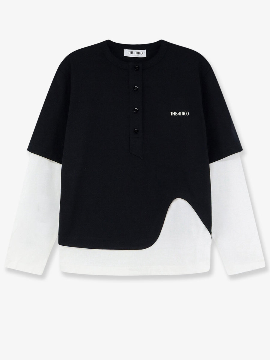 Cotton T-Shirt Embroidered Logo Black T-shirts & Jerseys
