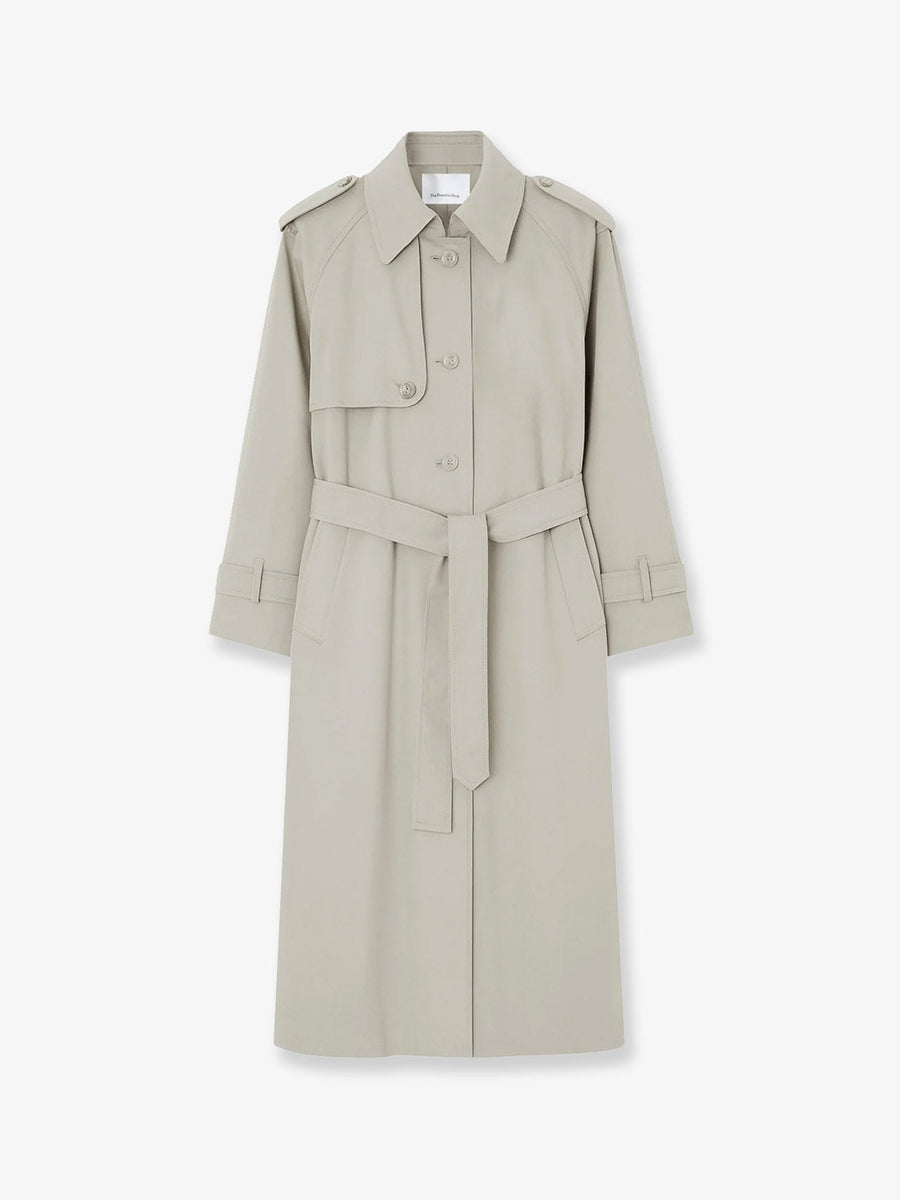Trench Coat Riva Grey Cotton Blend & Raincoats