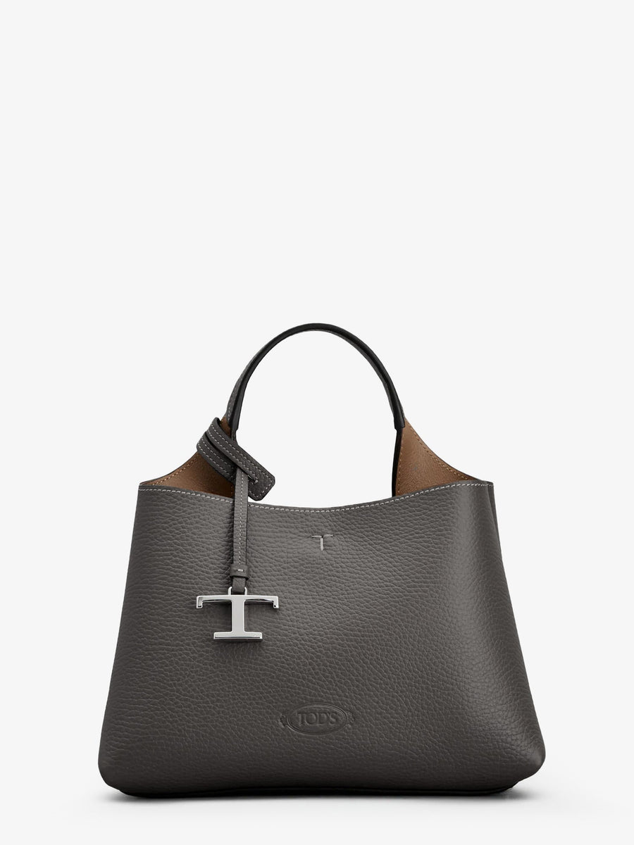 Leather Crossbody Bag Grey Shoulder