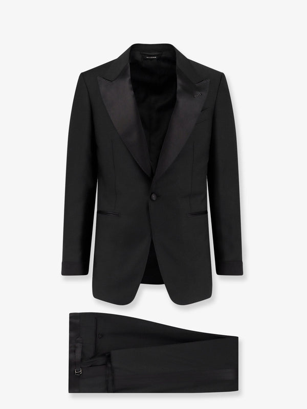 Tuxedo Shelton Black Stretch Wool Suits