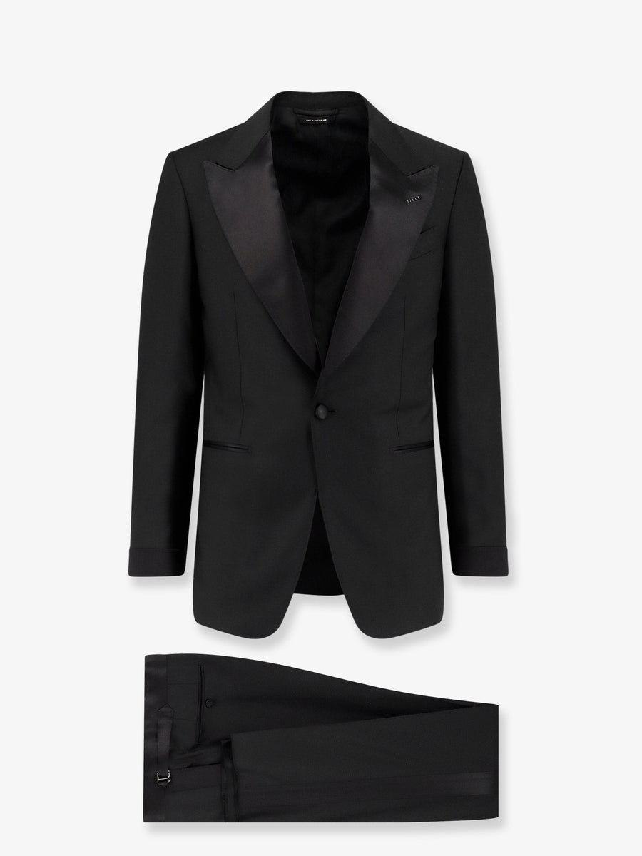 Tuxedo Shelton Black Stretch Wool Suits