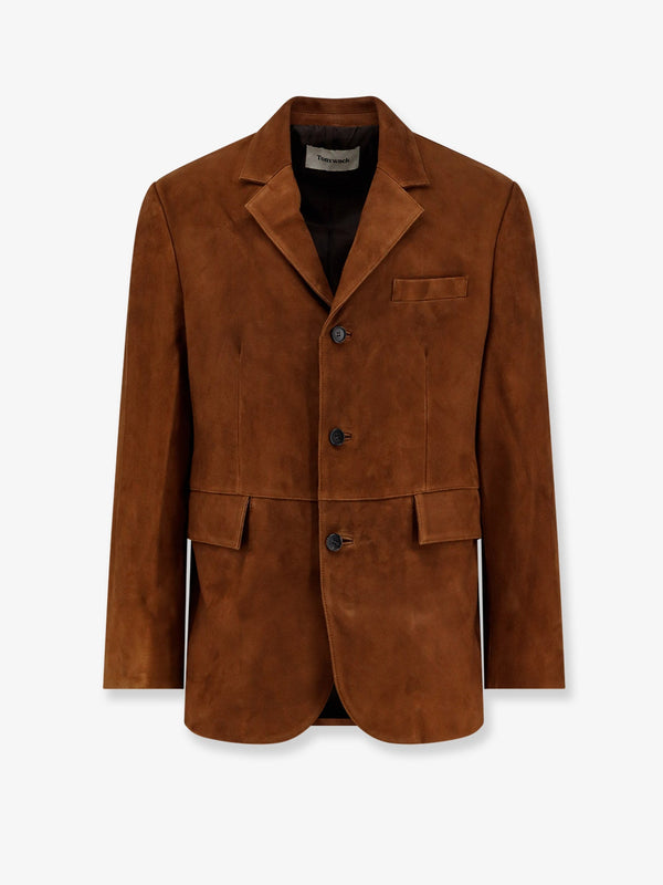 Tailored Suede Jacket Brown