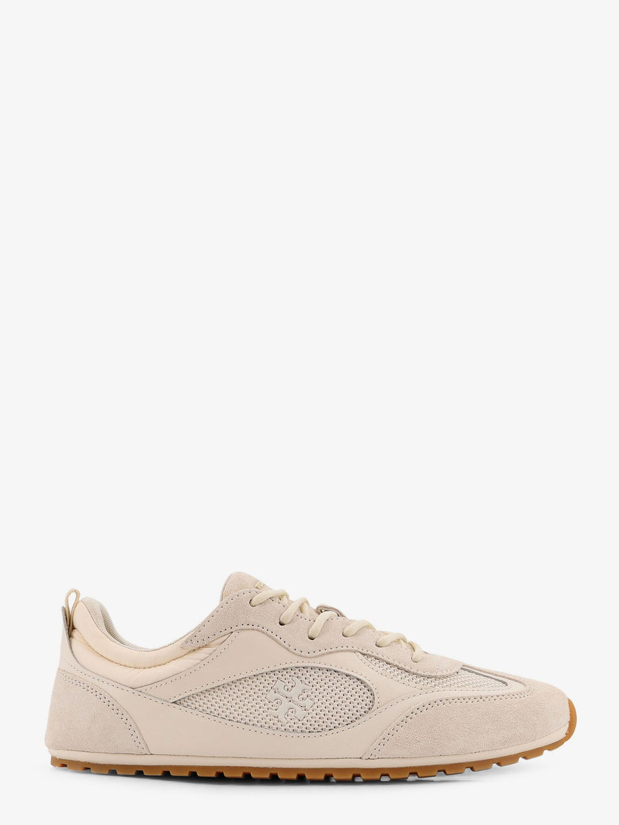 Sneakers Beige Suede With Leather Inserts Leather/nylon Trainers