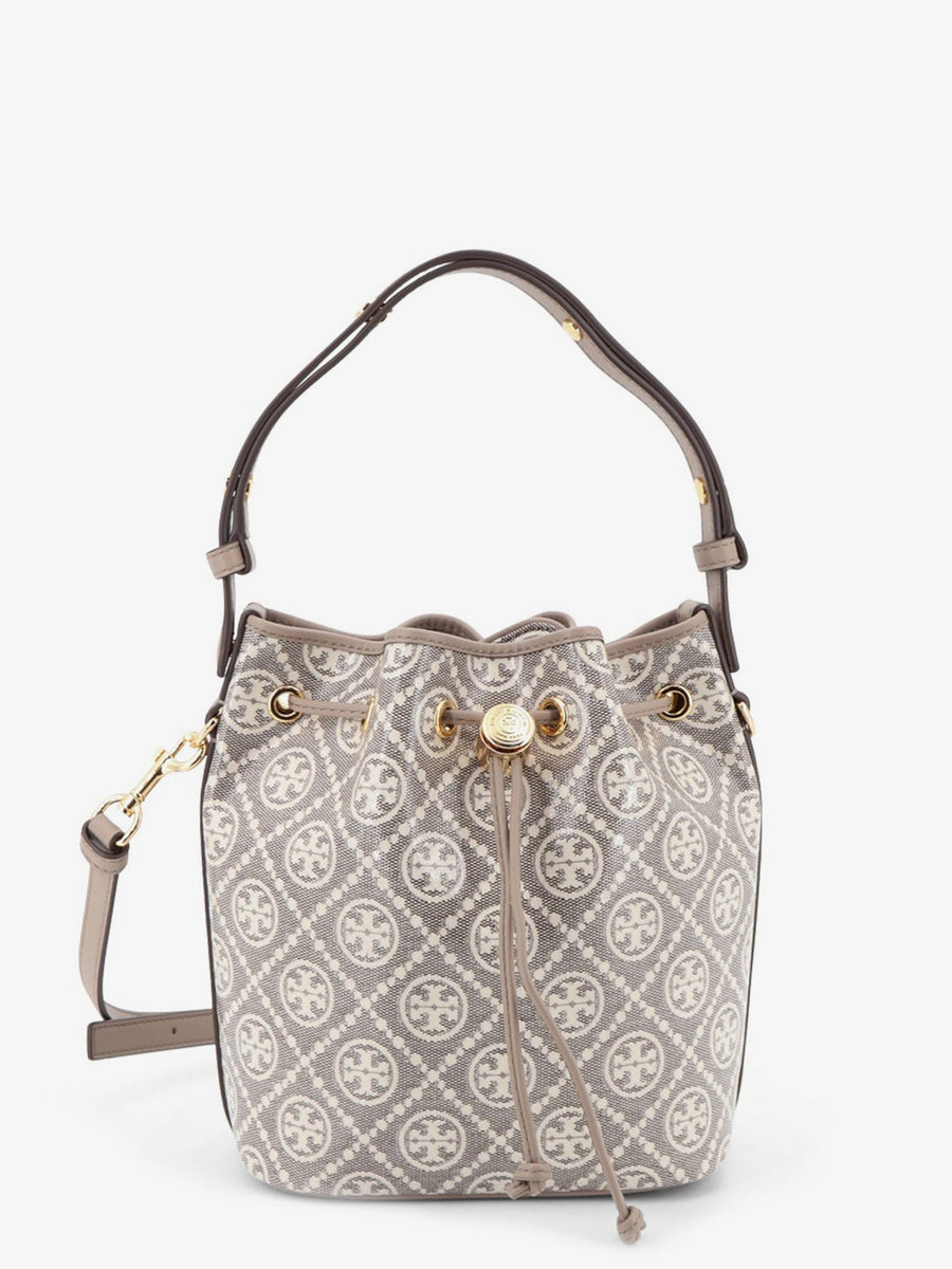 Bucket Bag T Monogram Coated Canvas Grey