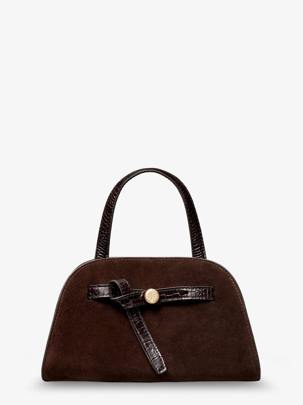 Suede Satchel Bag Romy Brown Shoulder