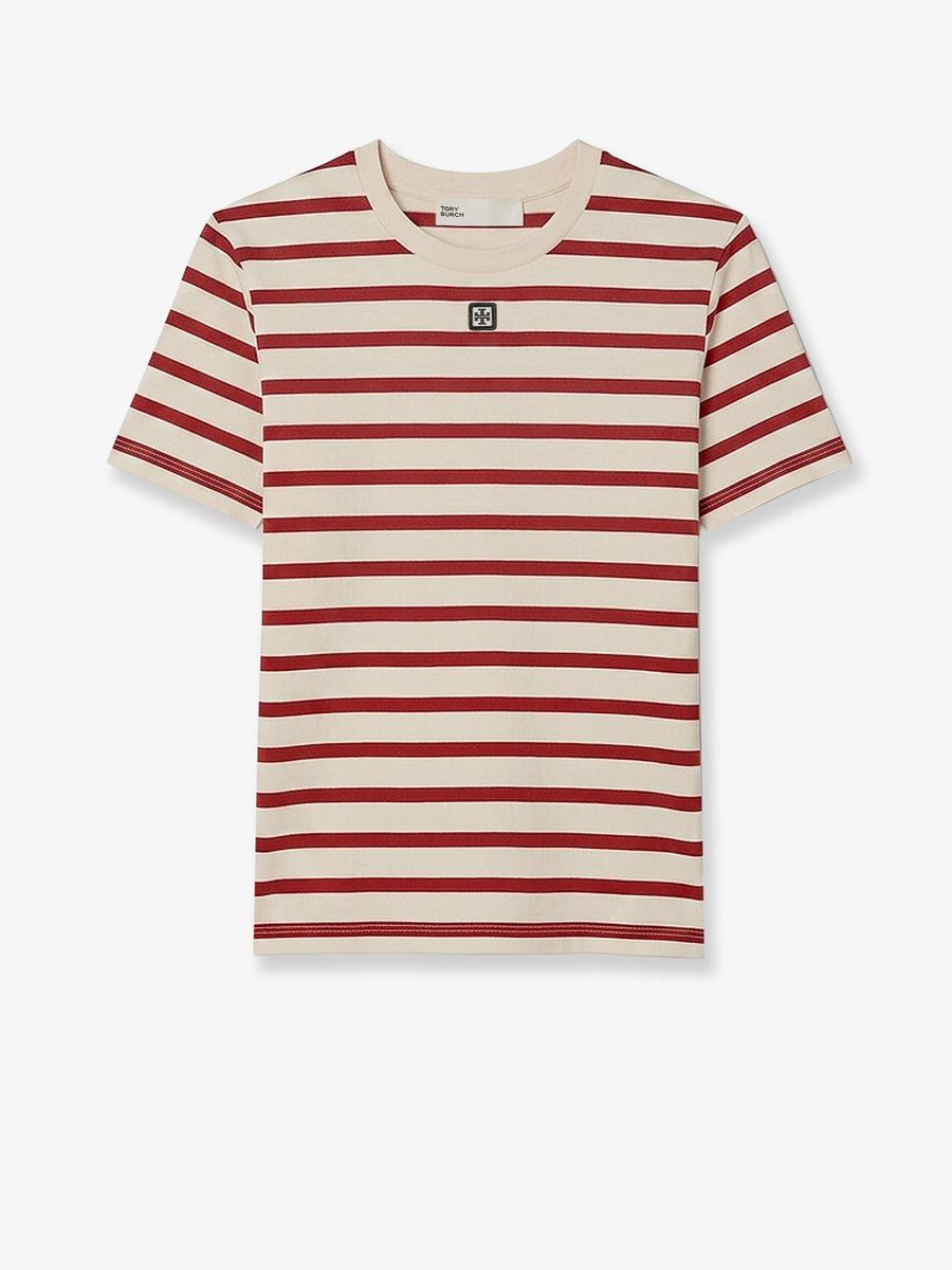 T-Shirt Slim Fit Red Striped Cotton T-shirts & Jerseys