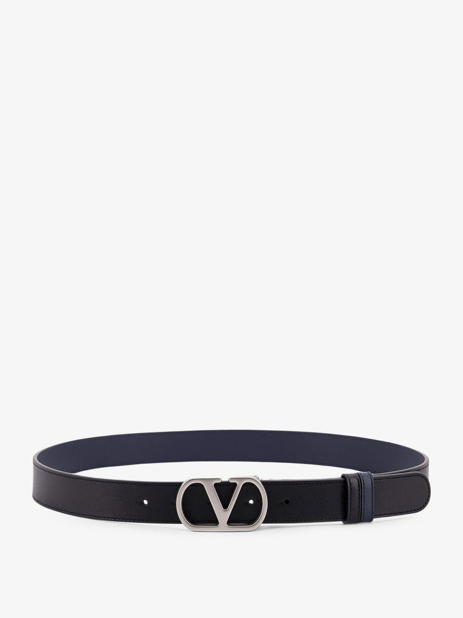 Reversible Leather Belt Vlogo Black Calf