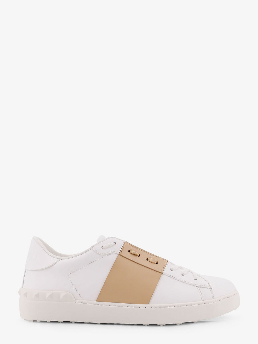 Open Leather Sneakers White Trainers