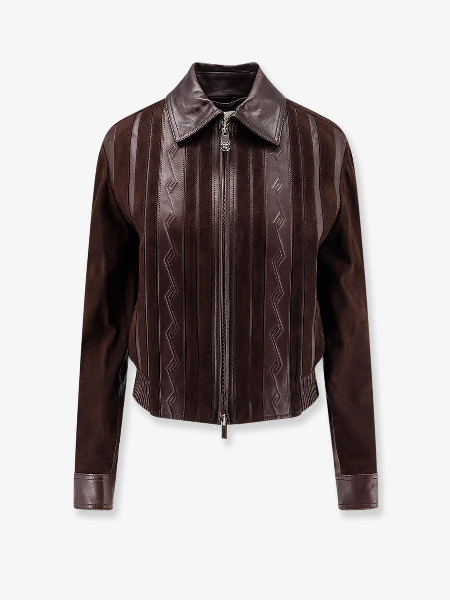 Jacket Leather And Suede Brown Leather/suede