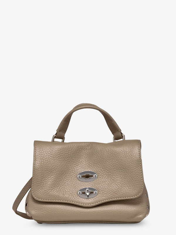 Crossbody Bag Baby Hammered Grey Leather Shoulder