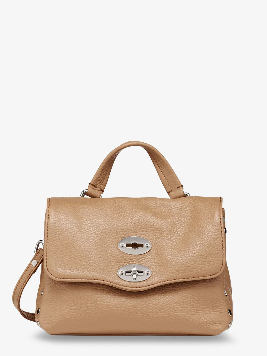Crossbody Bag Postina Baby Beige Leather Shoulder