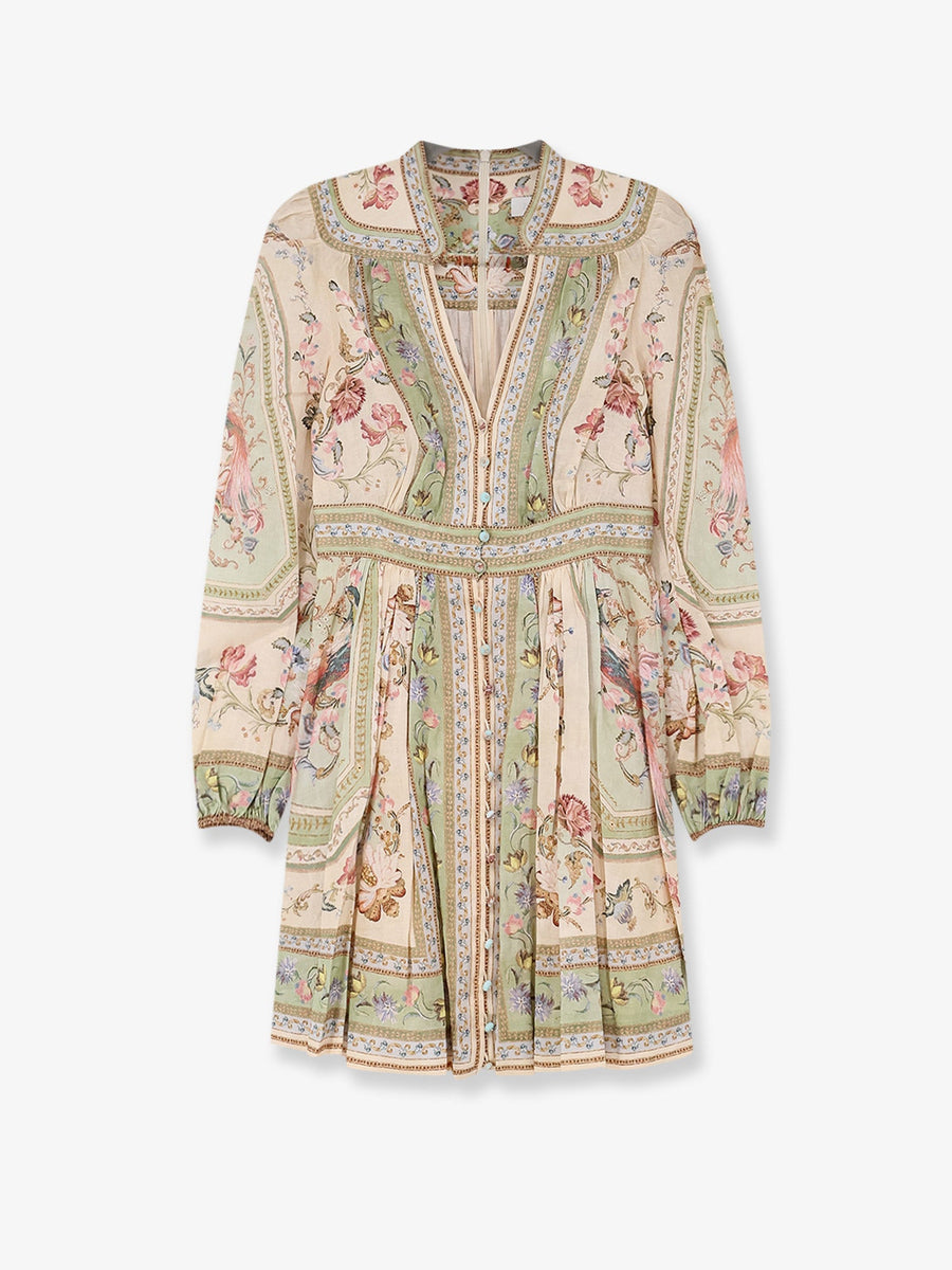 Dress Roselight Plunge Tapestry Linen Multicolour