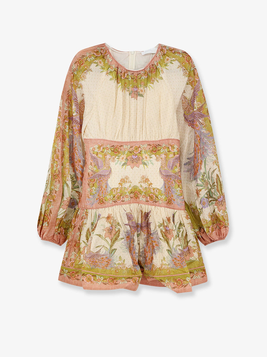Mini Dress Indra Cotton-Silk Beige