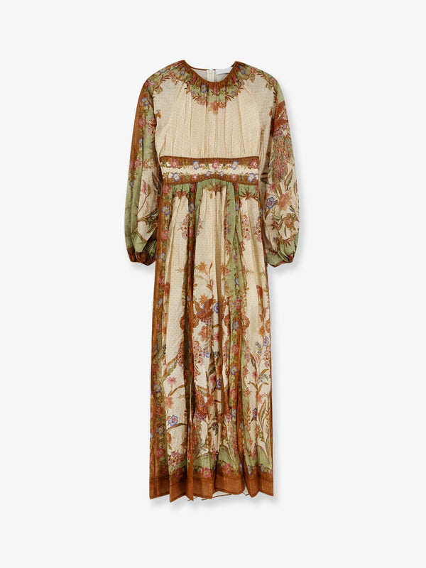 Dress Indra Cotton And Silk Beige