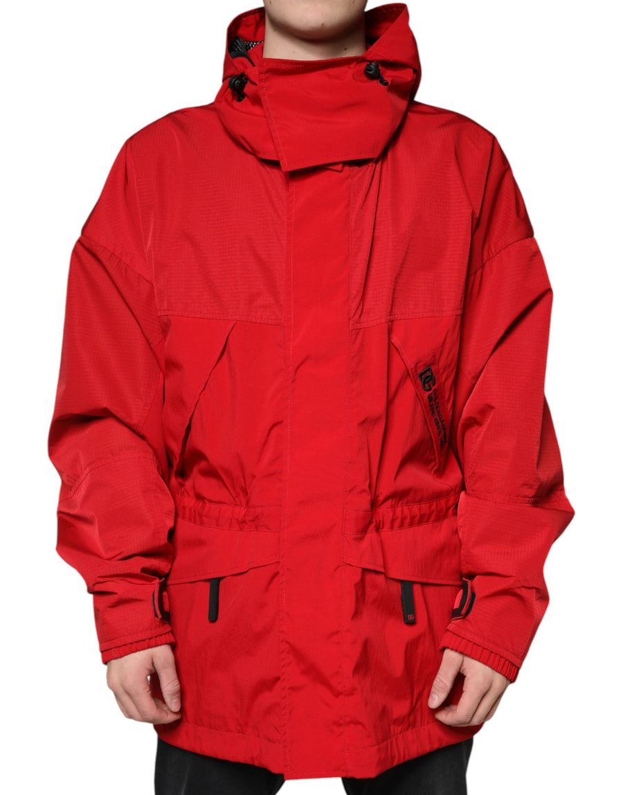 Dolce & Gabbana 99% Nylon parka in red