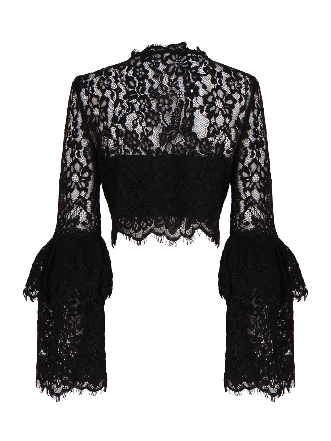 Self-Portrait Top Black Polyester