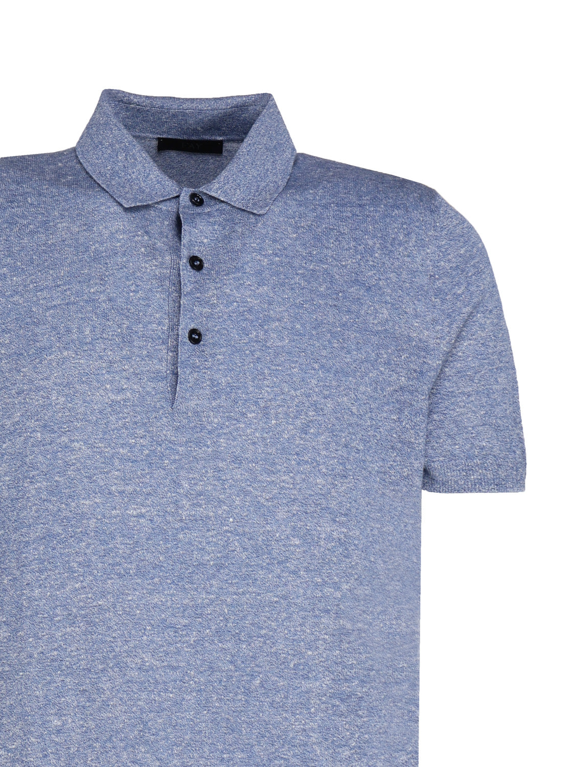 Fay T-Shirts And Polos Blue Linen