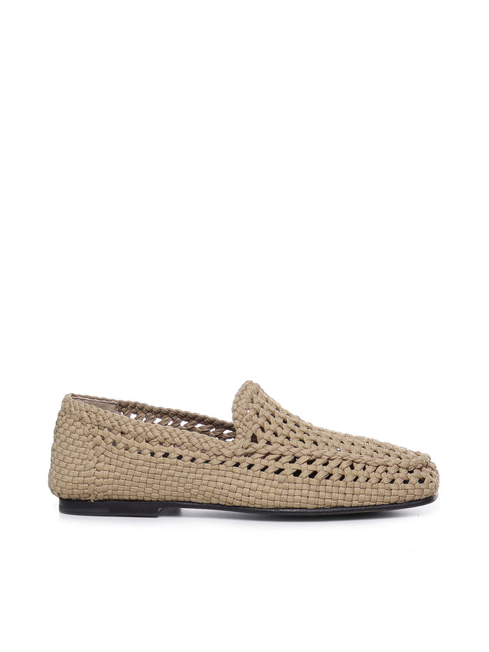 Dolce & Gabbana Flat Shoes Beige Polyester
