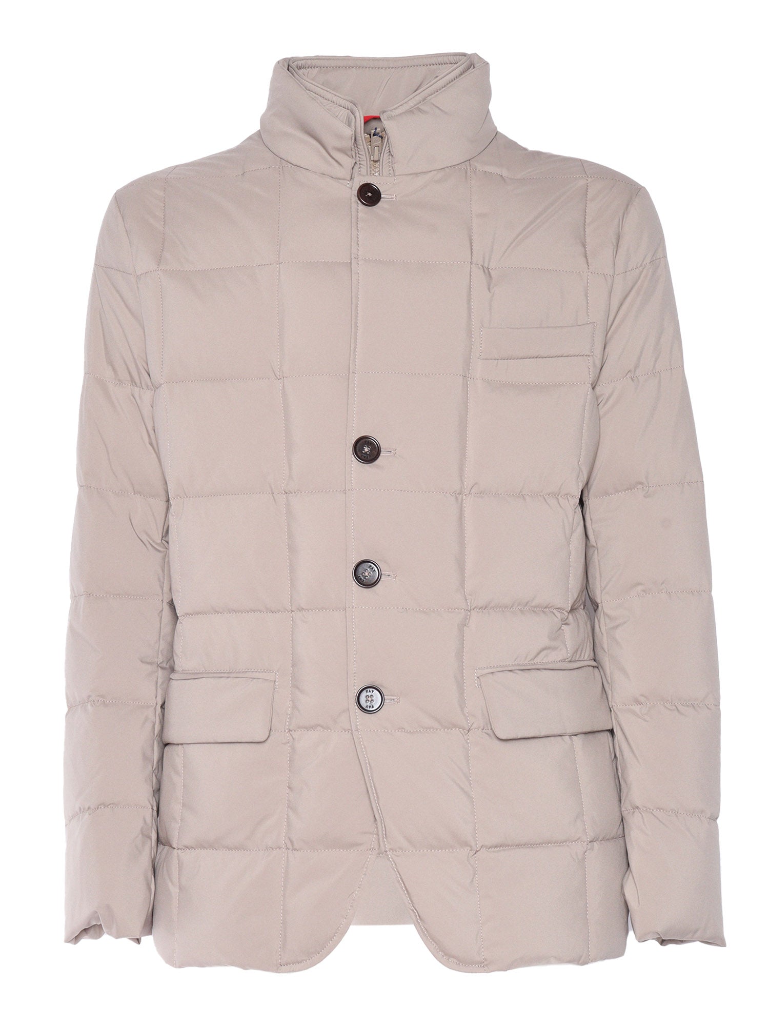 Down Jacket (db Front) Green Short Puffer