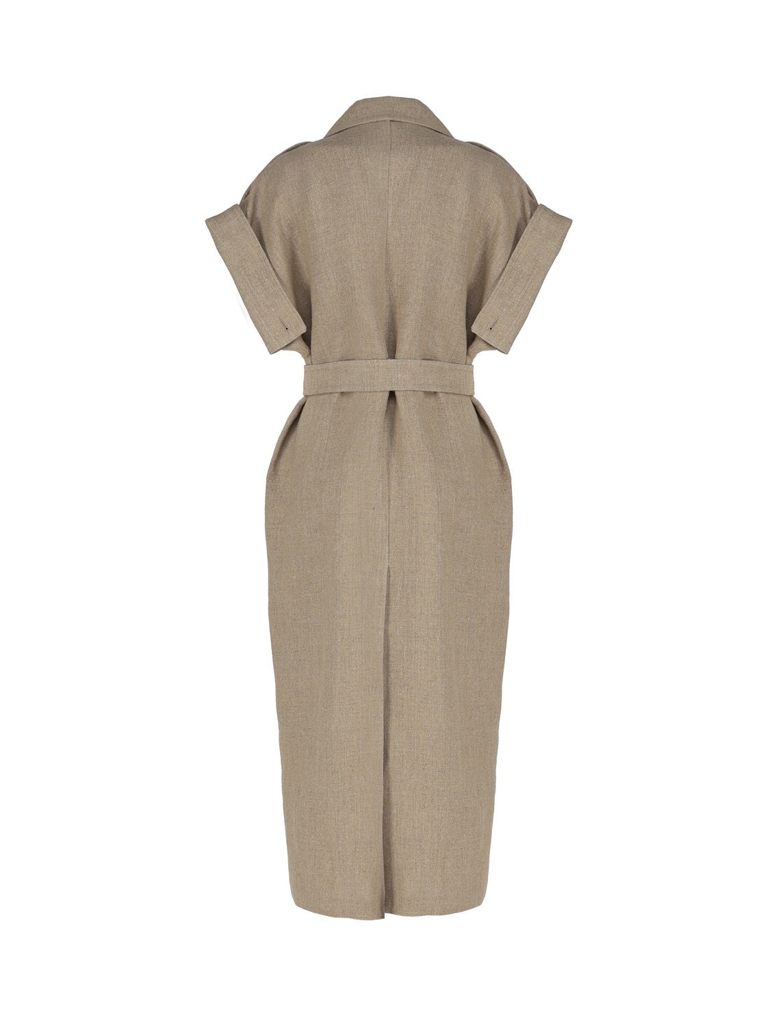 Max Mara Coats Beige Silk