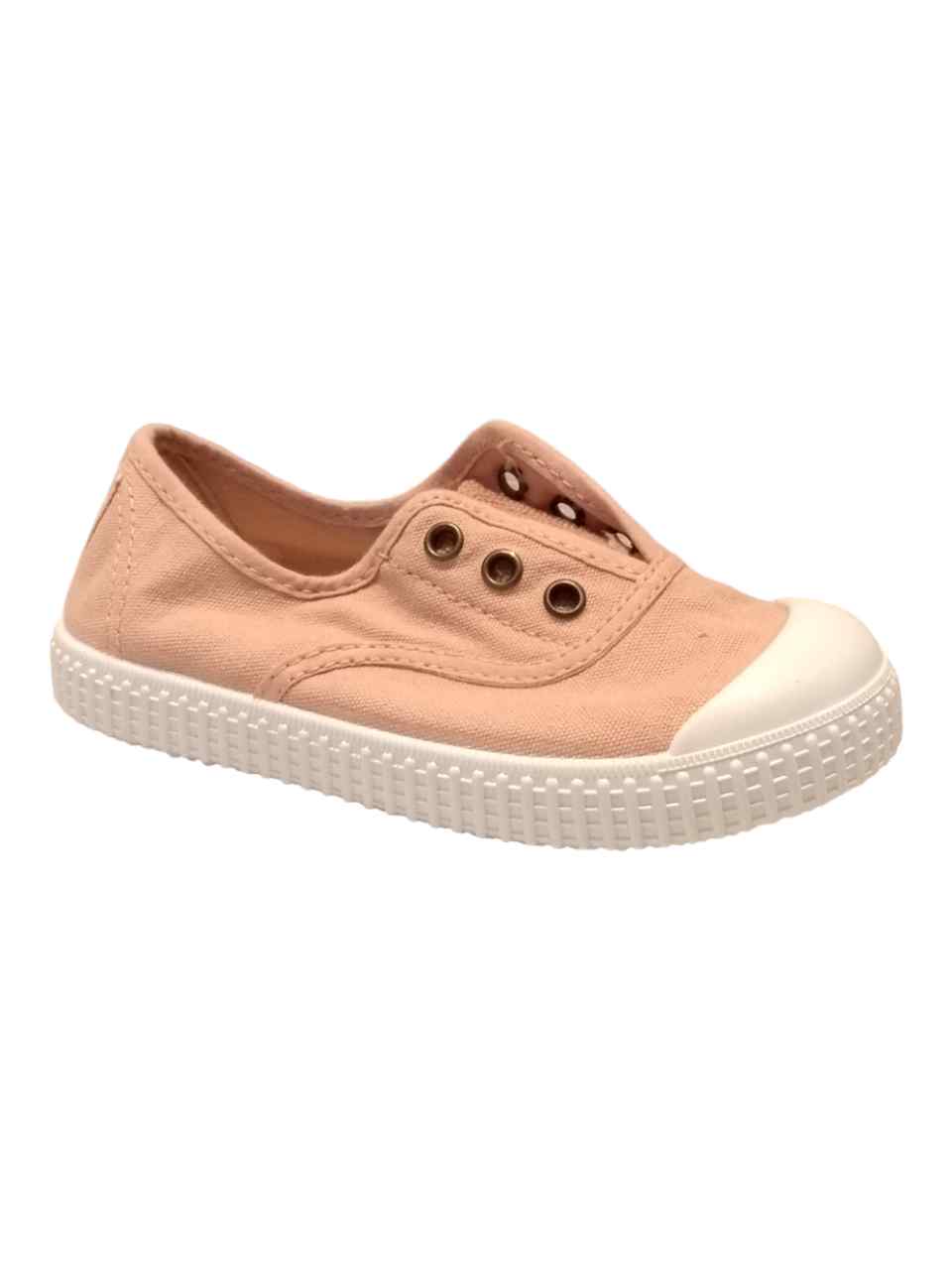 1915 Inglesa Elastico Lona Tintado Pink & Purple Cotton Rubber Sole Shoe