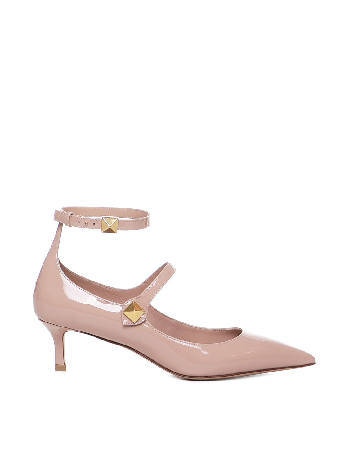 Valentino Garavani With Heel Rose Cannelle Patent Leather