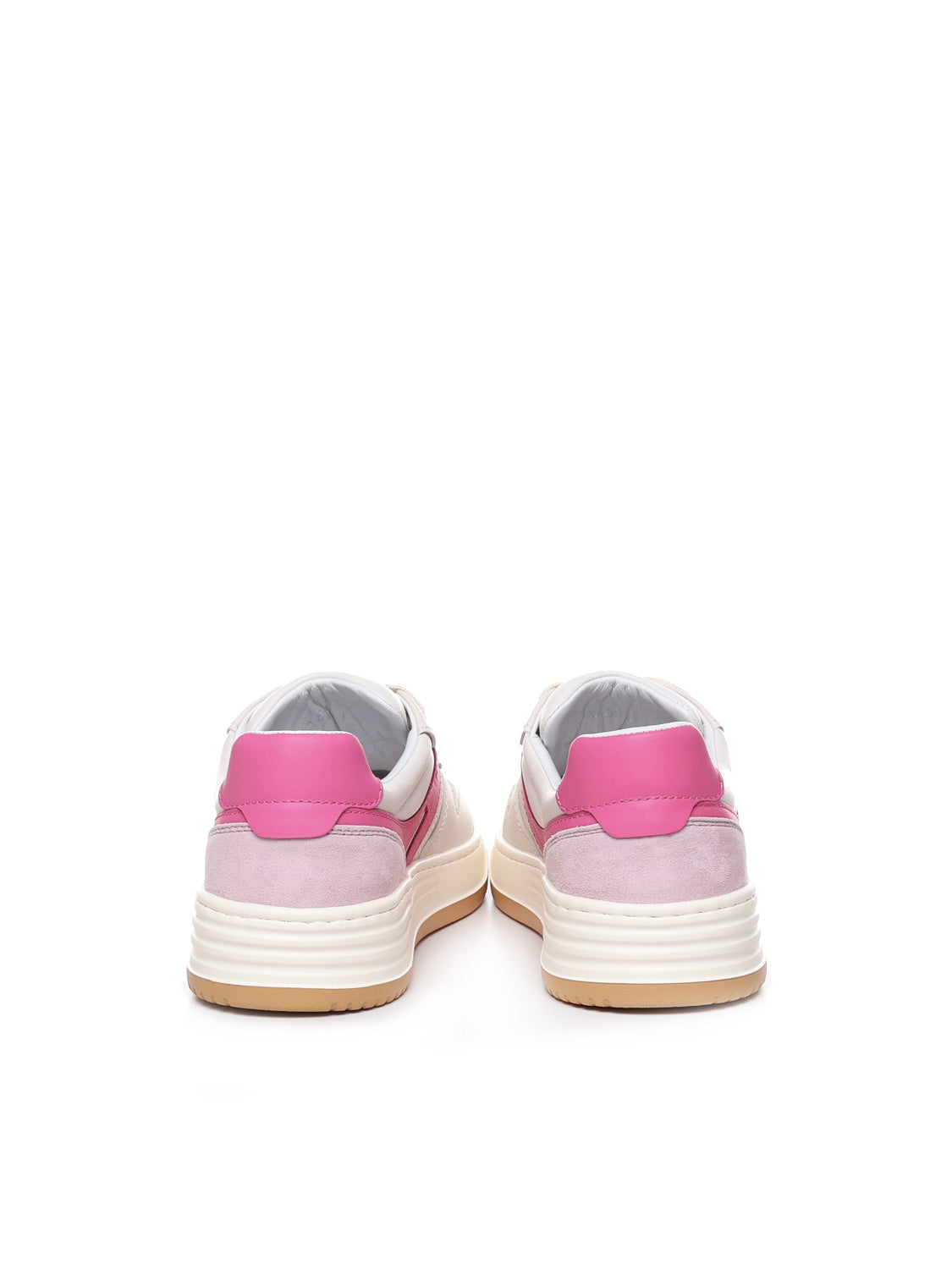 Hogan Sneakers White, Pink Calfskin