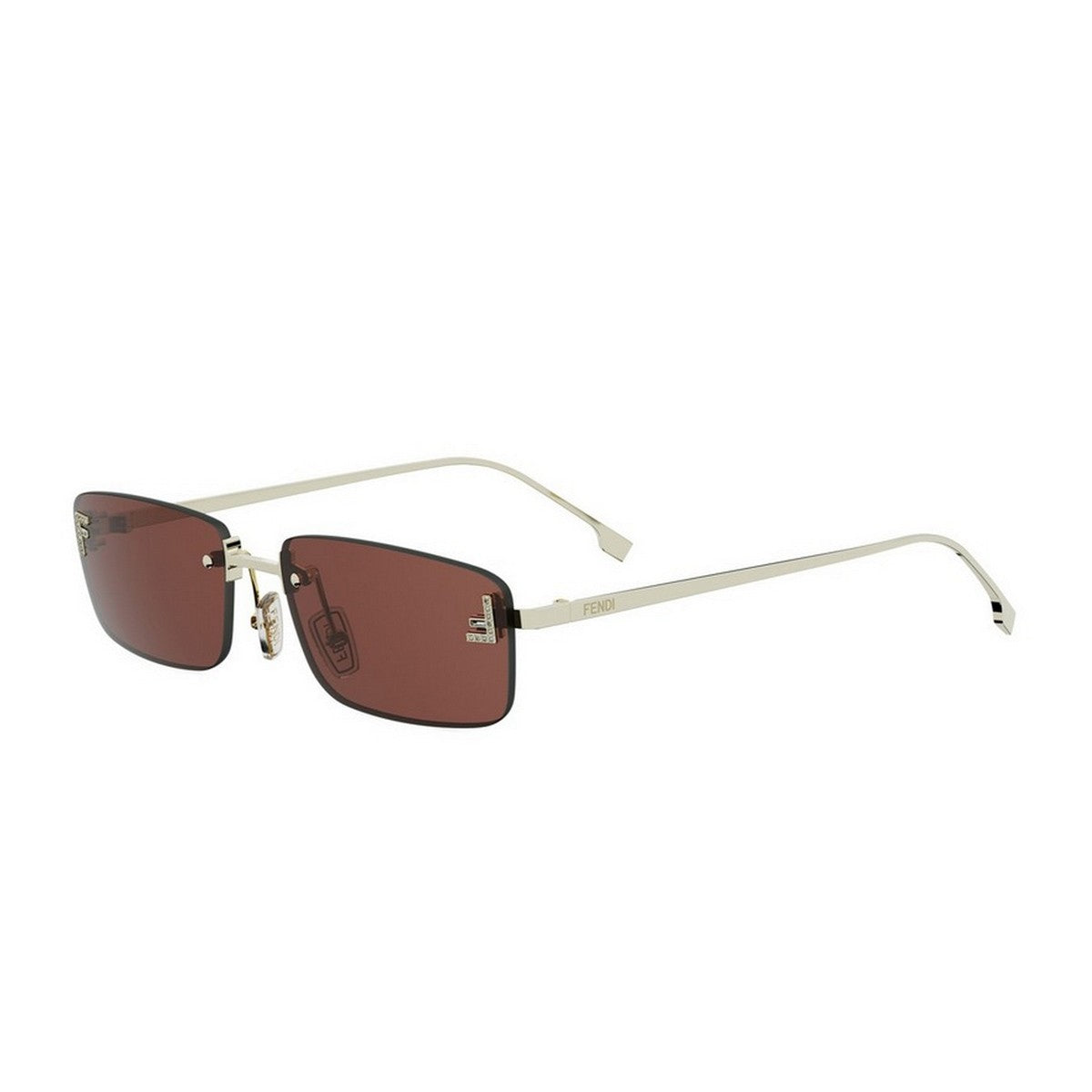 Fendi First Crystal Gold Metallo Sunglasses