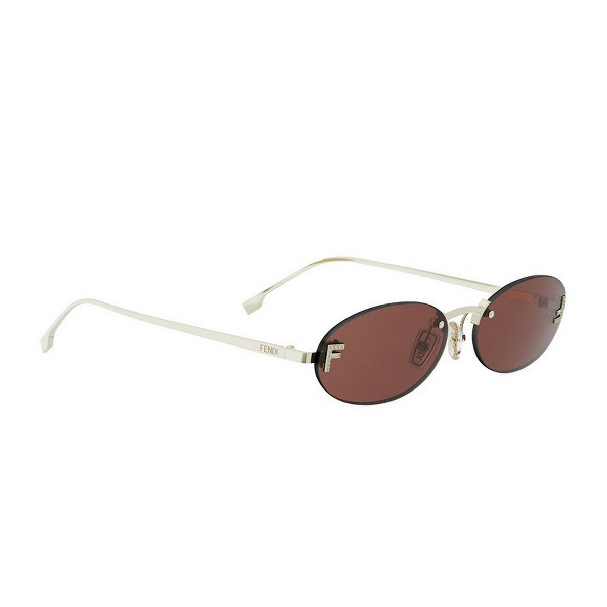 Fendi First Crystal Gold Metallo Sunglasses