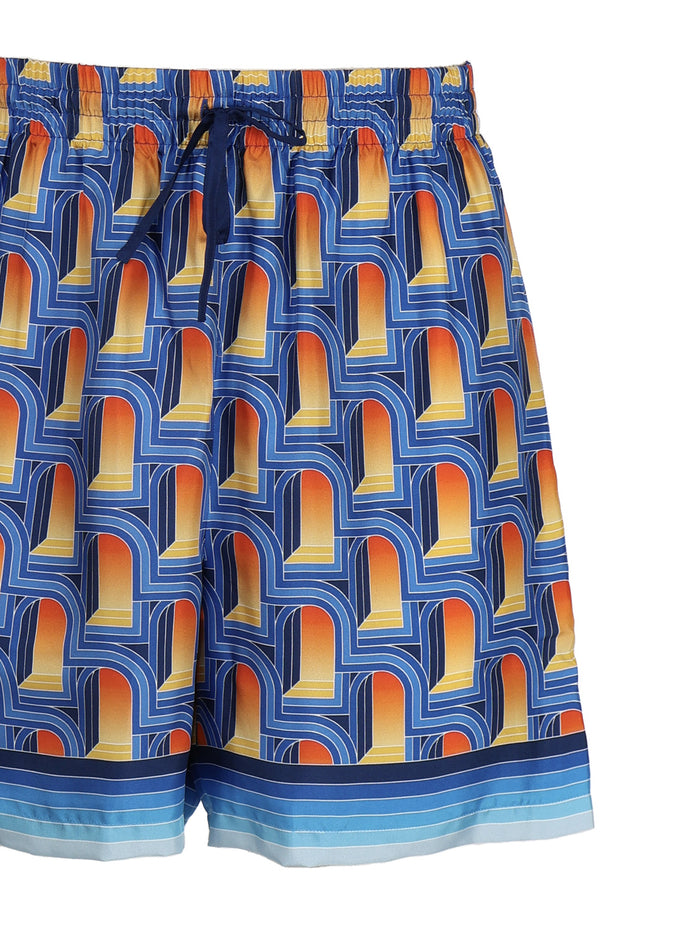 Casablanca Shorts Blue Silk